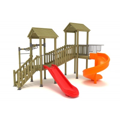 16 A Standard Wooden Playground